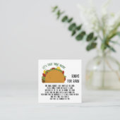 Mexicaans feest taco 'bout boeken voor baby informatiekaartje (Staand voorkant)