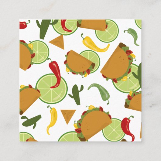 Mexicaans feest taco 'bout boeken voor baby informatiekaartje (Achterkant)