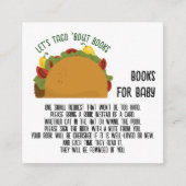 Mexicaans feest taco 'bout boeken voor baby informatiekaartje (Voorkant)