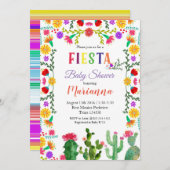 Mexicaans Feest Vijf Mei Baby Shower Uitnodiging (Voorkant / Achterkant)