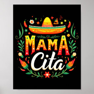 Mexicaans feest vijf mei mama cita poster