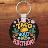 Mexicaans feestje cinco de mayo let's taco bout sleutelhanger (Voorkant)