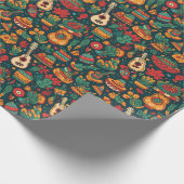 Mexicaans feestpatroon cadeaupapier (Hoek)