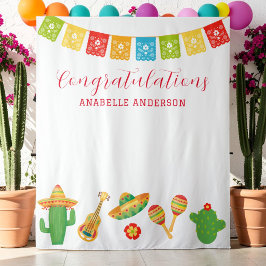 Mexicaans Fiesta Afstudeerfeest Achtergrond Wandkleed