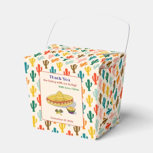 Mexicaans Fiesta Bedankgeschenk Bedankdoosjes (Voorkant Zijde)
