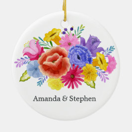 Mexicaans Fiesta Bloem Bruiloft Keramisch Ornament