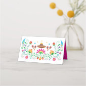 Mexicaans Fiesta Bloem Otomi Confetti Feest Decora Plaatskaartje (Achterkant)