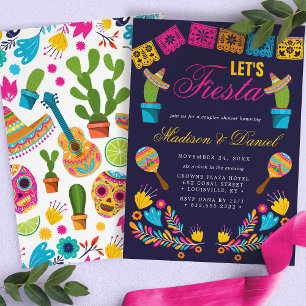 Mexicaans Fiesta Bloemenkoppel Trouw Bruiloft Kaart