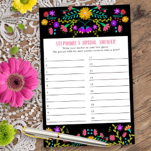 Mexicaans Fiesta Bloemenspel Antwoordblad