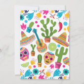 Mexicaans Fiesta Bloemige Cactus Bruiloftsfeest Kaart (Achterkant)