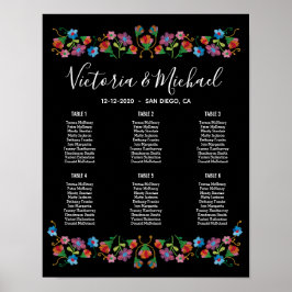 Mexicaans Fiesta Borduurwerk Bloemstuk Stoelenkaar Poster