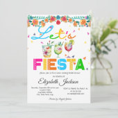 Mexicaans Fiesta Bruiloftsfeest Kaart (Staand voorkant)