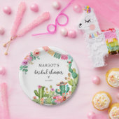 Mexicaans Fiesta Cactus Taco Vrijgezellenfeest Papieren Bordje (Feest)