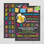 Mexicaans Fiesta Cheers en Biers Verjaardag Kaart (Voorkant / Achterkant)