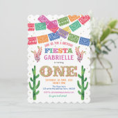 Mexicaans, Fiesta Eerste Verjaardag, Meisje Verjaa Kaart (Staand voorkant)