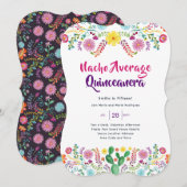 Mexicaans FIESTA ELK EVENEMENT Uitnodiging Folk Ar (Voorkant / Achterkant)