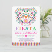 Mexicaans Fiesta Flowers Couples Shower Verloving Kaart (Staand voorkant)