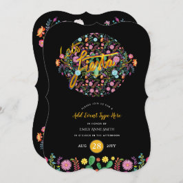 Mexicaans Fiesta Folk Bloemen Llama Goud ELKE GEBE Kaart