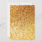 Mexicaans Fiesta Gold glitter verjaardagsuitnodigi Kaart (Achterkant)