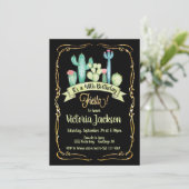 Mexicaans Fiesta Gold glitter verjaardagsuitnodigi Kaart (Staand voorkant)