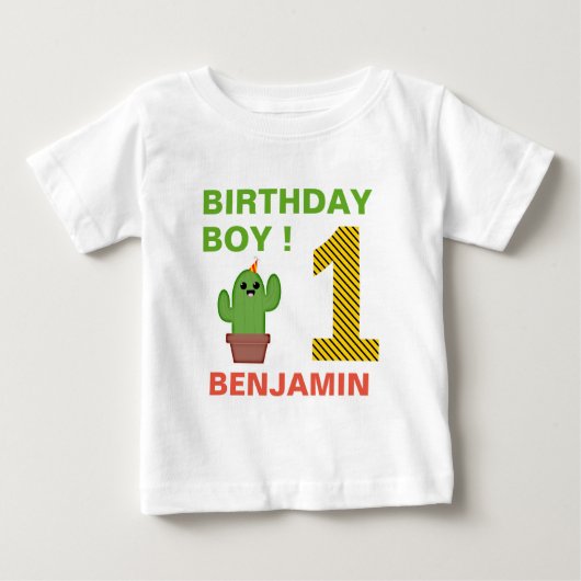 Mexicaans Fiesta Kawaii Cactus 1e Verjaardagsfeest (Voorkant)