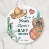 Mexicaans fiesta kleine muchacho-baby shower bedankjes labels (Voorkant)