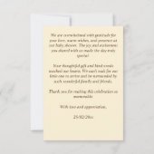 Mexicaans fiesta kleine muchacho-baby shower bedankkaart (Achterkant)