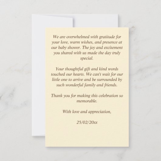 Mexicaans fiesta kleine muchacho-baby shower bedankkaart (Achterkant)