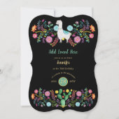 Mexicaans Fiesta Lama Folk Bloemen Cacti ELKE GEBE Kaart (Voorkant)