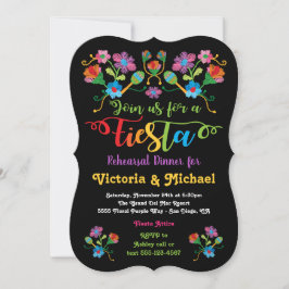 Mexicaans Fiesta Oefenavondmaal met borduurwerk Kaart