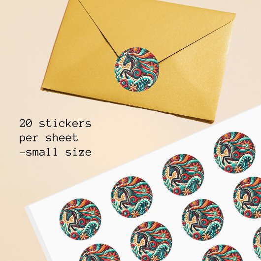 Mexicaans fiesta paard ronde sticker