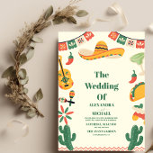 Mexicaans Fiesta Papel Picado Bruiloft Kaart
