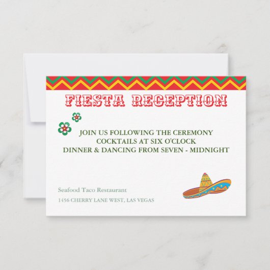 Mexicaans Fiesta-recept — RSVP-kaart RSVP Kaartje (Voorkant)