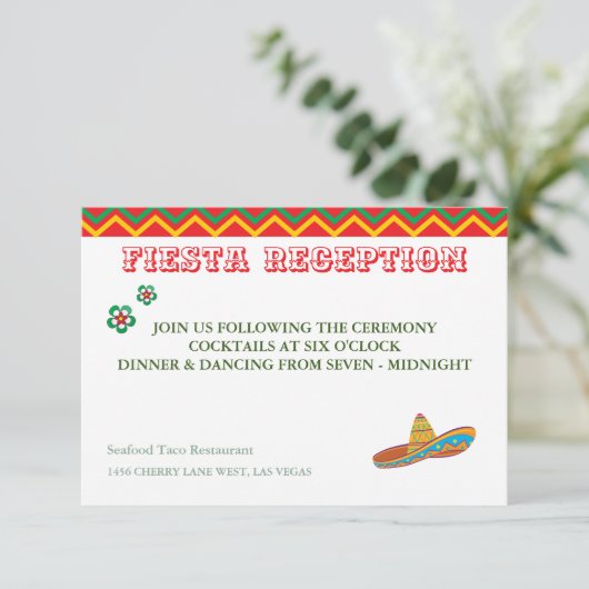 Mexicaans Fiesta-recept — RSVP-kaart RSVP Kaartje (Staand voorkant)