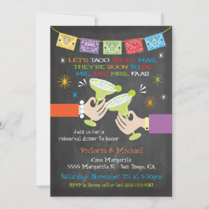 Mexicaans Fiesta Rehearsal Dinner CUSTOM Kaart