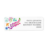 Mexicaans Fiesta-retouradres Etiket (Voorkant)