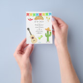 Mexicaans Fiesta Taco 'bout Love Bruiloftsfeest Flyer (Hand)