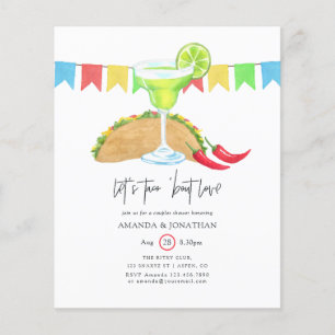 Mexicaans Fiesta Taco 'bout Love Couples Douche Flyer