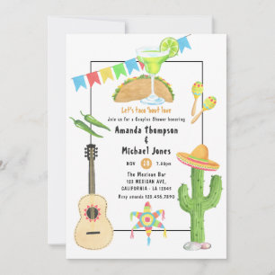Mexicaans Fiesta Taco 'bout Love Koppel Bruiloftsf Kaart