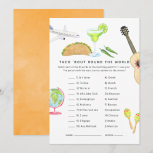 Mexicaans Fiesta Taco 'bout Love Shower Spel Kaart