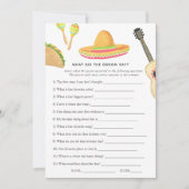 Mexicaans Fiesta Taco Bruiloftsfeest Spel Kaart (Voorkant)