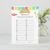 Mexicaans Fiesta Taco Bruiloftsfeest Spel Kaart (Staand voorkant)