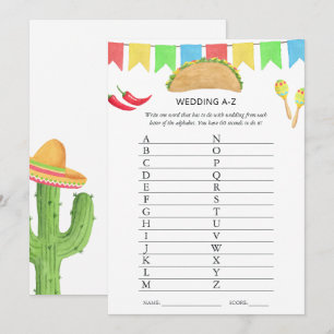 Mexicaans Fiesta Taco Bruiloftsfeest Spel Kaart