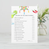 Mexicaans Fiesta Taco Bruiloftsspel Kaart (Staand voorkant)