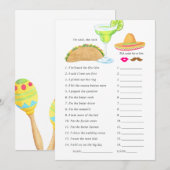 Mexicaans Fiesta Taco Bruiloftsspel Kaart (Voorkant / Achterkant)