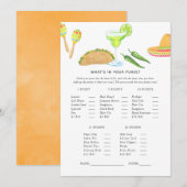 Mexicaans Fiesta Taco Game Kaart (Voorkant / Achterkant)