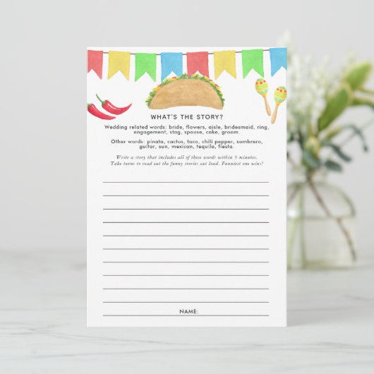 Mexicaans Fiesta Taco Game Kaart (Staand voorkant)