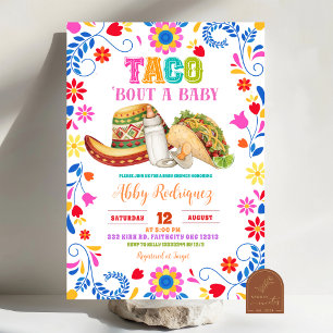 Mexicaans Fiesta Taco over een baby baby shower Kaart