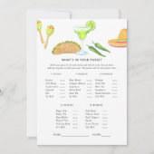 Mexicaans Fiesta Taco Spel Kaart (Voorkant)