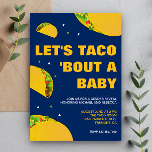 Mexicaans Fiesta Taco Thema Geslacht Onthulling Fe Kaart